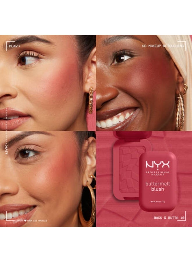 NYX PROFESSIONAL MAKEUP NYX Buttermelt Blush, 10 - Back And Butta - Image 2